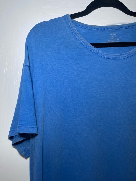 American Eagle Aerie Blue Distressed Oversized Boyfriend Tee Size Medium - Picture 4 of 12